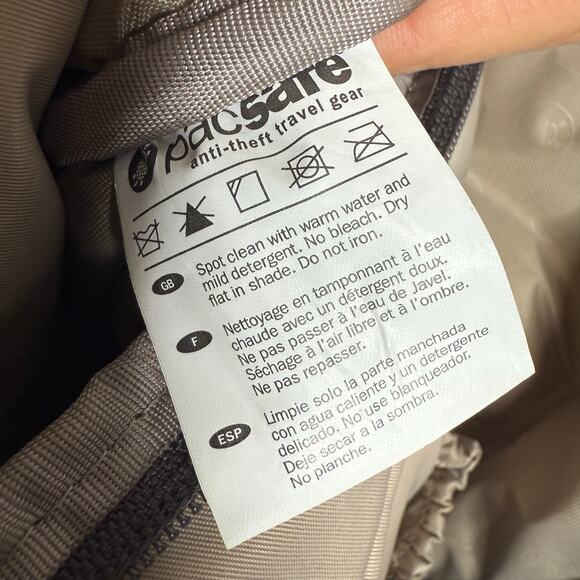 PACSAFE SLINGSAFE SERIES Travel Daypack Backpack Tan Anti Theft Luggage - Picture 11 of 15